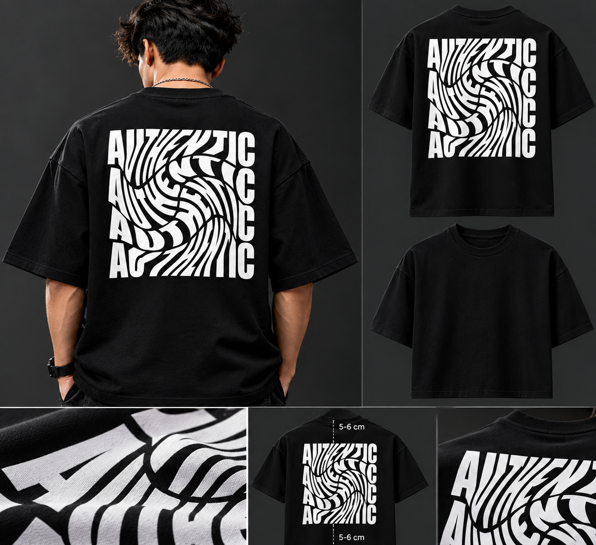 GENZ VIBE Premium Oversized T-Shirt – 240 GSM Heavyweight Cotton | Unisex Streetwear